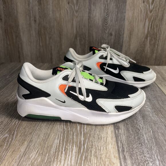 Nike Air Max Bolt Gray Black Green Youth US Size 7Y Sneaker Shoes CW1626-002 - Picture 1 of 11